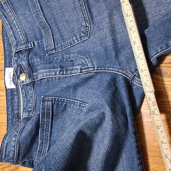 FRAME Jeans Womens 30 BLUE  BOOT Denim Preowned Cut BOOTCUT Cowboy Western Used - Picture 4 of 8